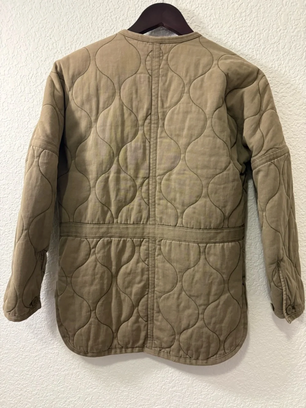 Madewell Quilted Jacket‎ in Olive Green